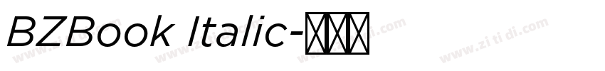 BZBook Italic字体转换